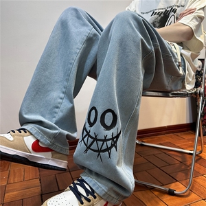 k1076-p48-控68  现货宽松拉链cleanfit牛仔裤马丁靴黑暗图片