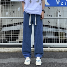 夏季薄款牛仔裤男女韩版潮流宽松百搭2024新款ins长裤RK1908-P30，男装牛仔裤，星座412-3
