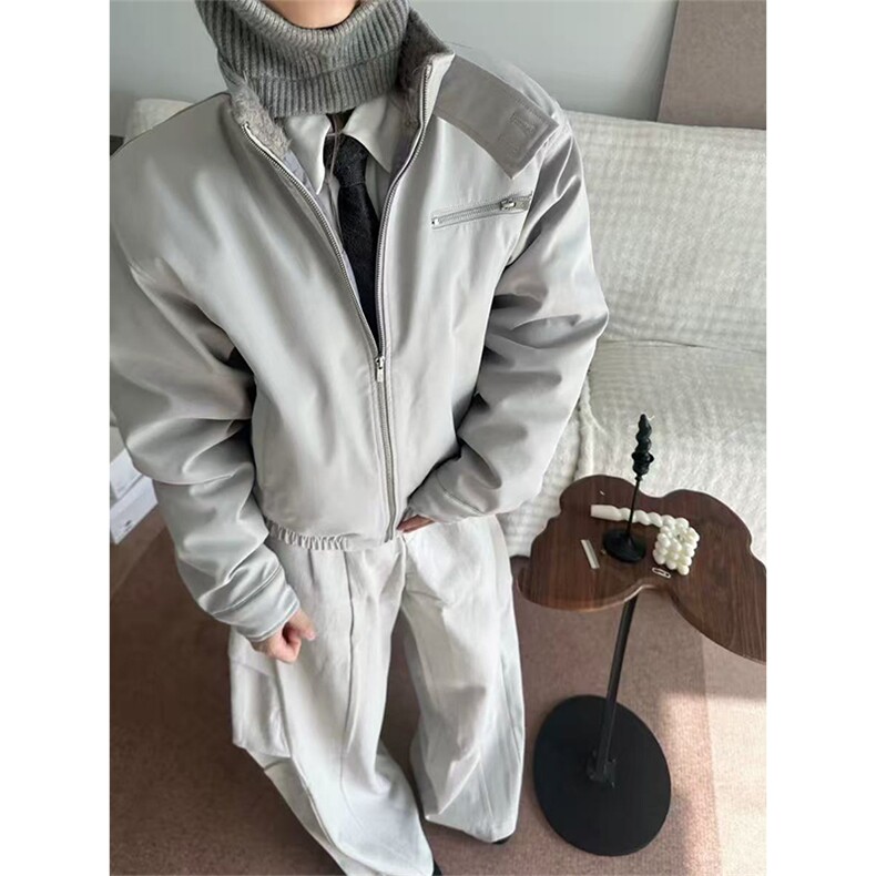 网图有货毛领哈灵顿棉服保暖上衣活页分割夹克棉衣男女A1217-P88,男装夹克,星座1505