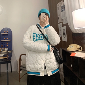 MY209-P135 爱心特种绣绗棉毛巾绣花撞色棒球服潮牌中性棉服图片