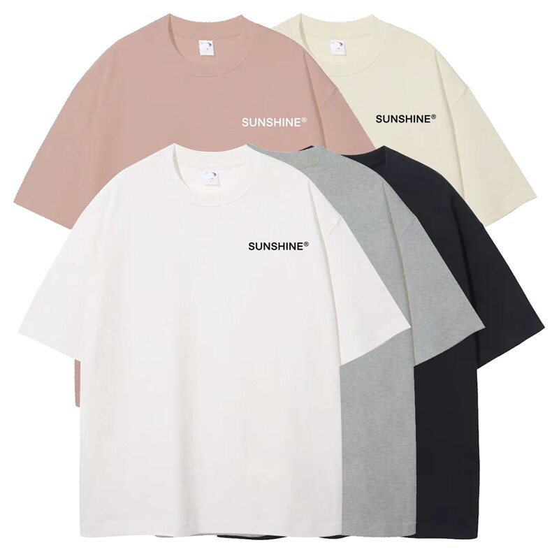 0806液氨棉冰氧爽滑高克重重磅T恤宽松男女团队抖音直播高品质T恤，男装T恤，星座115A-1