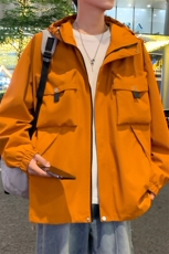 休闲拉链夹克情侣冲锋衣防风衣连帽外套JK451p75，男装夹克，电商D315