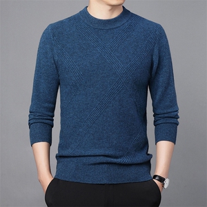 CM61119钱塘2020-2商务休闲纯色新款冬季厚款中年男士羊毛衫P147图片