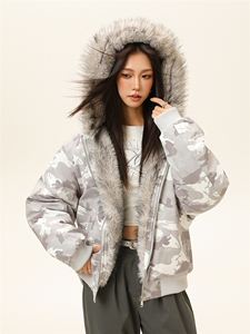 潮流宽松连帽棉服高街潮牌休闲棉衣A161-9981图片