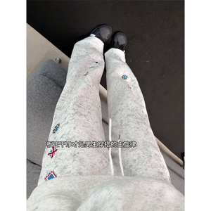 刺绣弯刀卫裤男春季小众设计感阔腿裤复古休闲运动裤LC3411-P39图片