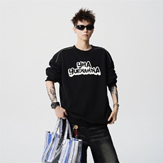 得物供货、重磅420克现货圆领卫衣宽松HD019-1-WY2746LL-P35，男装卫衣，电商019-1