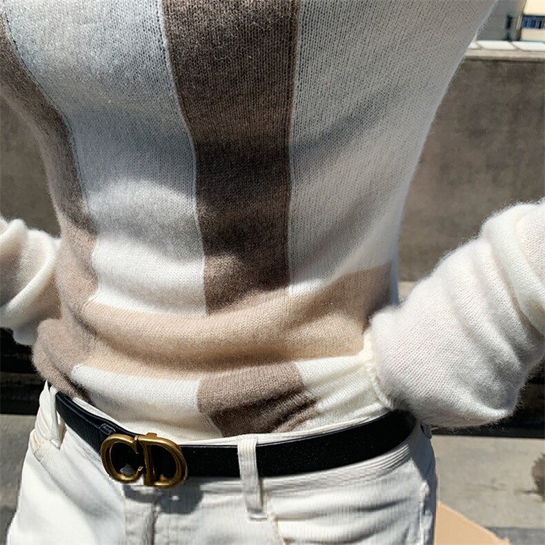 堆堆领羊绒衫女秋冬新款高领修身显瘦毛衣针织打底羊毛衫,针织衫/毛衣,雪真羊绒