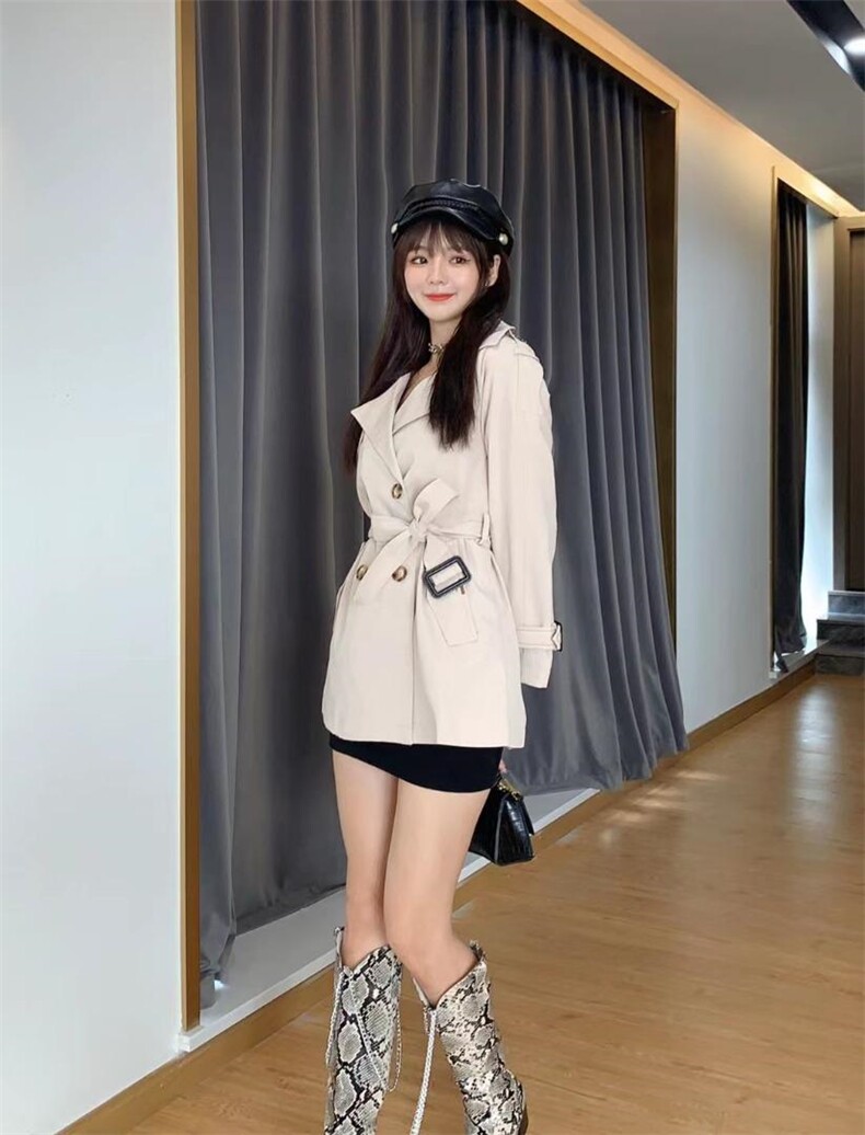 现货风衣外套三色三码，女装风衣，艾涵o