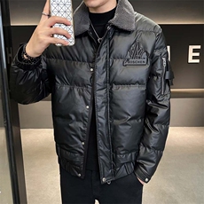 欧货高品洗防水软皮毛领高端白鸭绒羽绒服XZ402-2P208控288，男装羽绒服，星座402-2