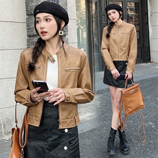 【春装现货】美拉德风格皮衣P149-控制2192024年春季时尚潮流，女装皮衣，美拉德工厂直营店