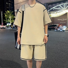 重磅280克~夏季短袖短裤两件套休闲套装TZ563特P55，男装休闲套装，电商A309