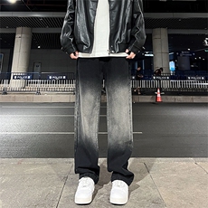 美式高街vibe风直筒长裤欧美痞帅男hiphop复古水洗牛仔裤，男装牛仔裤，星座301D-4(原星座1004-4）