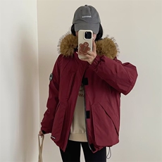 2025年冬季新款棉衣女藏青色工装棉服派克服短款加厚宽松学生外套，男装棉衣，星座506A
