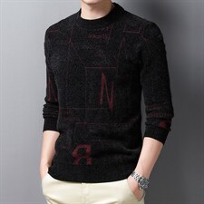 BJY08173冬季新款男士圆领加厚毛衣针织打底衫男装保暖P78，男装针织衫/毛衣，电商B360