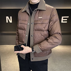 冬季棉衣男2025新款翻领拼接潮牌棉服男款C317-M8562-P145，男装棉衣，电商C317