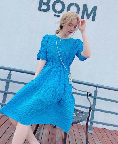 夏季新款口红包连衣裙，女装连衣裙，依岸