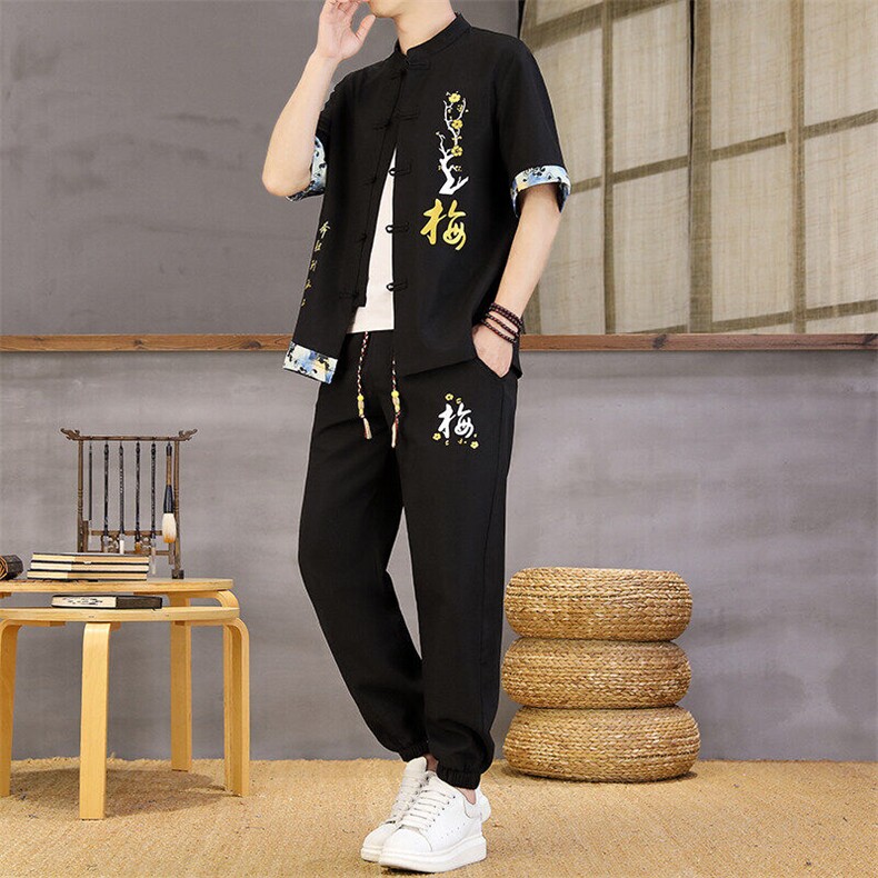 2025新款风男士风唐装两件套男，男装民族服装，星座1206（原A206）