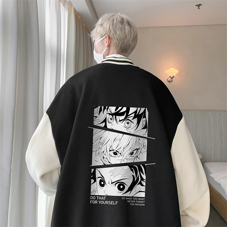 摇粒绒棒球服男大码开衫卫衣男夹克BF86176-P65,男装夹克,电商A040