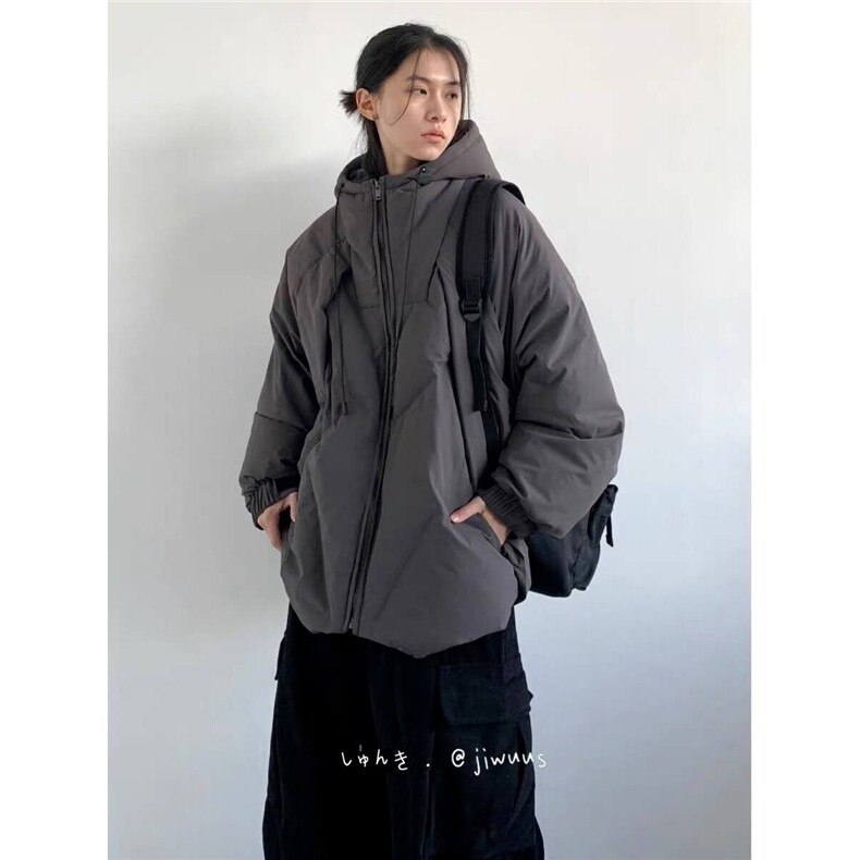 EL0913-P100气质慵懒新款原宿潮流时尚百搭流行连帽棉衣日系文艺，男装棉衣，电商C233