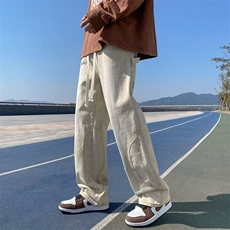 复古工装牛仔裤男秋冬ins宽松直筒美式高街oversize裤子N2033-p45，男装牛仔裤，星座1008-2