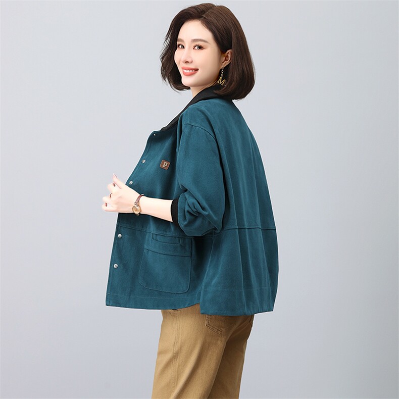 妈妈春装休闲外套短款小个子上衣中老年女装时尚洋气40岁开衫,女装短外套,忆绮罗
