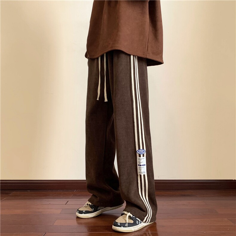 冬季加绒加厚条纹贴标休闲裤M~5XL XZ604-KG50-P65控78图片