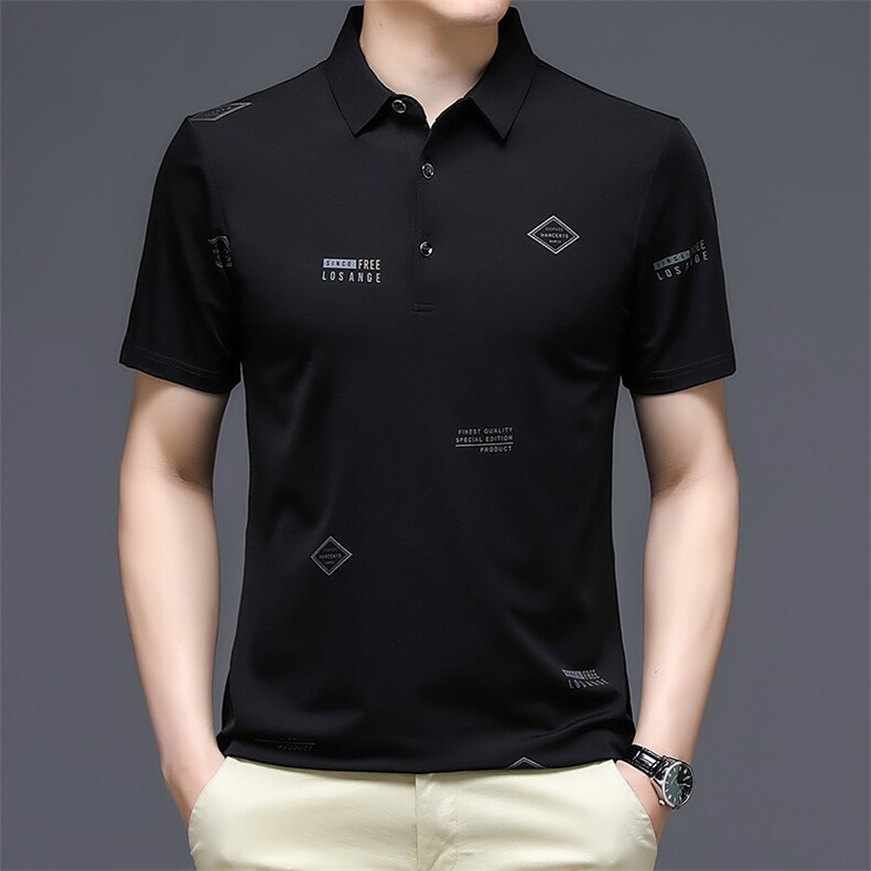 PA227钱塘2020-3夏季新款中年男士翻领短袖T恤时尚潮流上衣P30,男装T恤,钱塘207-3
