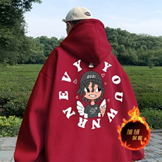 直播品质500克重磅秋冬美式加绒加厚卫衣外套H1371常规P35加绒P40，男装卫衣，电商A486