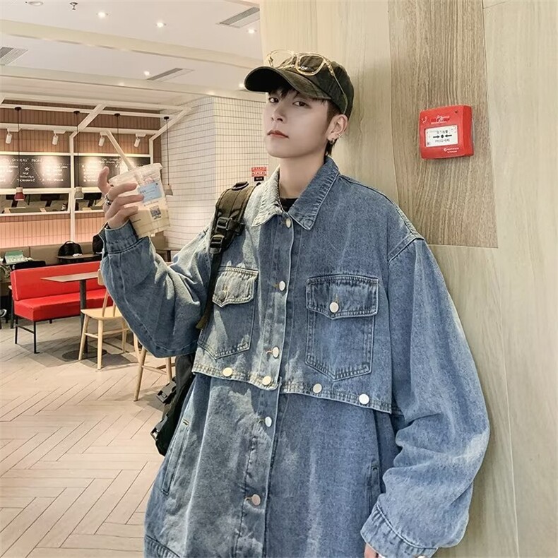 春季新款美式男外套可拆卸牛仔夹克JA01P73,男装夹克,星座1116-2