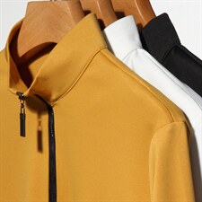 半拉链长袖t恤男纯棉春秋季薄款2023新款上衣中年爸爸立领卫衣，男装卫衣，电商B212（原钱塘6029）