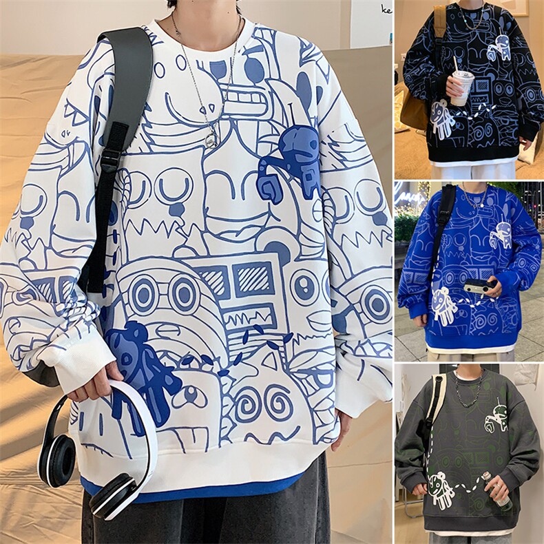 长袖t恤男士春秋季宽松潮牌百搭休闲上衣服打底衫圆领内搭卫衣男,男装T恤,星座1206-1（原A206-1）