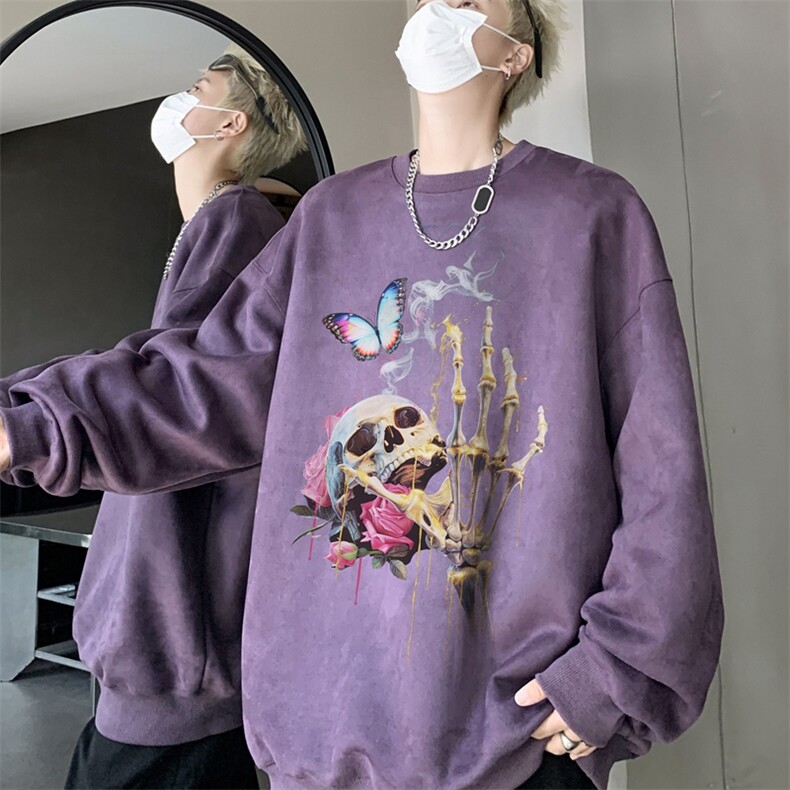 秋装复古美式水洗做旧重磅麂皮绒卫衣301B-JB1503-p45,男装卫衣,星座301B
