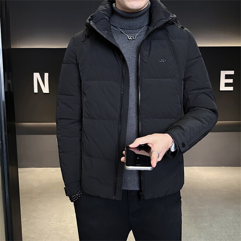 标50绒店主风新款男士连帽可拆卸羽绒服短款外套B338-808-P185,男装羽绒服,电商B338