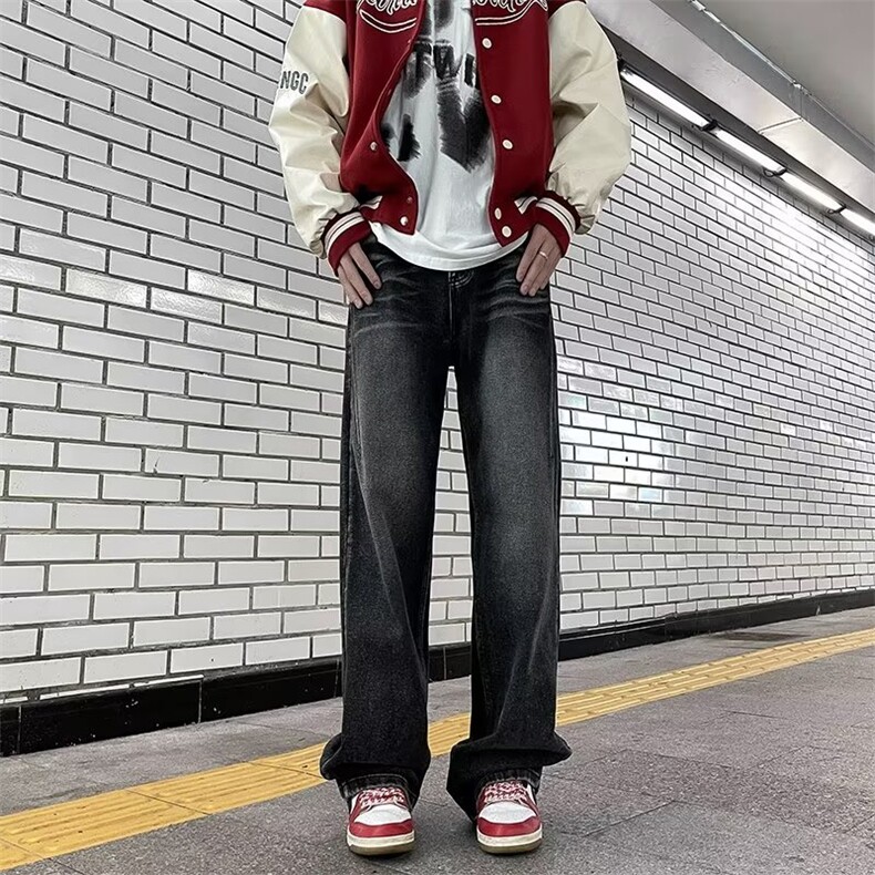 2024新款工装高品直播品质宽松牛仔长裤男TK04-P50，男装工装外套，星座1109-3