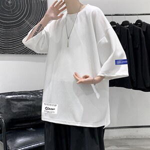 Q11062-P30 春夏季七分袖t恤男大码五分袖男短袖中袖   大皂风图片