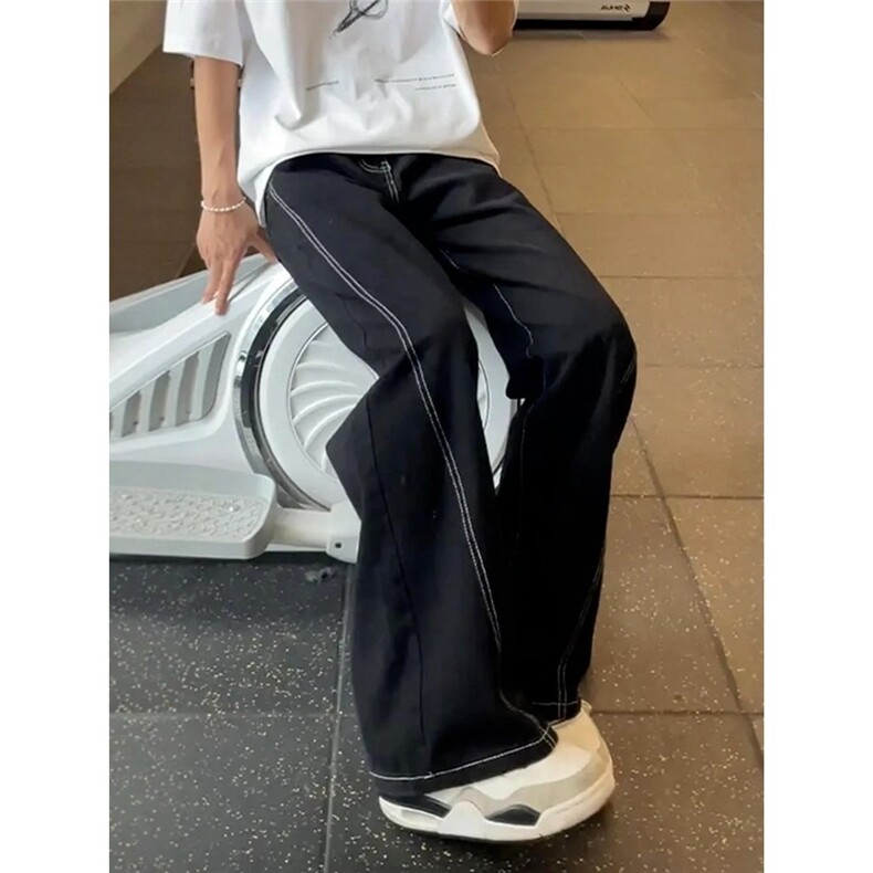 新款时尚潮流明线轮廓黑色牛仔裤男513ACK2508P35,男装牛仔裤,星座513A