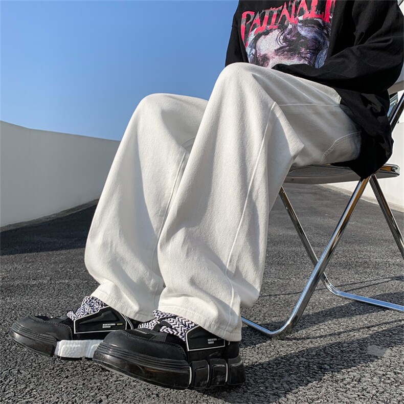 牛仔裤男潮流vibe裤子夏季浅蓝色美式休闲长裤A080-9291-P35控58,男装牛仔裤,电商A080