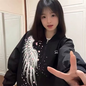 百搭时尚简约慵懒原宿黑色双层夹克流行文艺日系ins气质新款潮图片