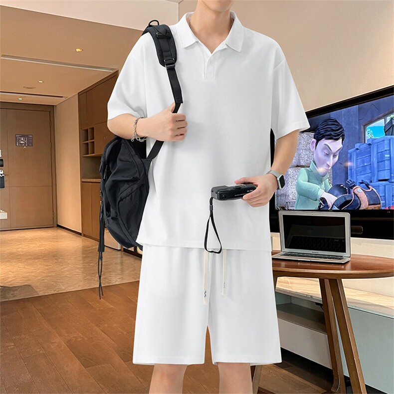 35339-P55大码胖子夏季华夫格休闲运动套装,男装休闲套装,星座209