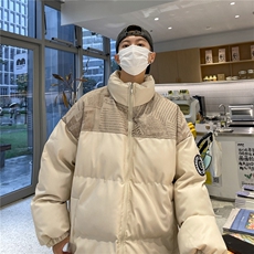 高品质！PU皮棉服冬季宽松港风棉衣立领冬装棉袄PM01-P115限158，男装棉衣，电商B370
