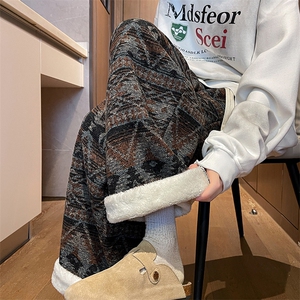 8XL-M羊羔绒裤子男冬季加绒加厚民族风重磅针织棉裤大码KZ023P78,男装民族服装,电商B312