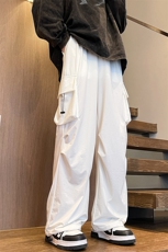 8XL-M特大码冰丝裤男美式工装裤高腰垂感宽松防晒阔腿裤K962P45，男装防晒衣，电商D206-1