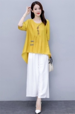 套装/套裙通勤两件套休闲时尚气质百搭宽松优雅2021年夏季，女装套装/套裙，众宇琦