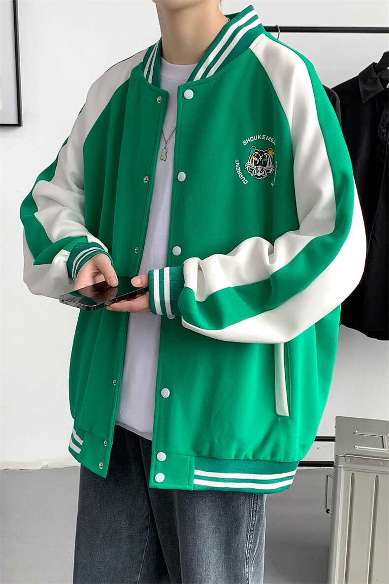 春装新品男士港风青少年2023开衫夹克个性印花棒球服外套968-P60,男装夹克,电商A441-1