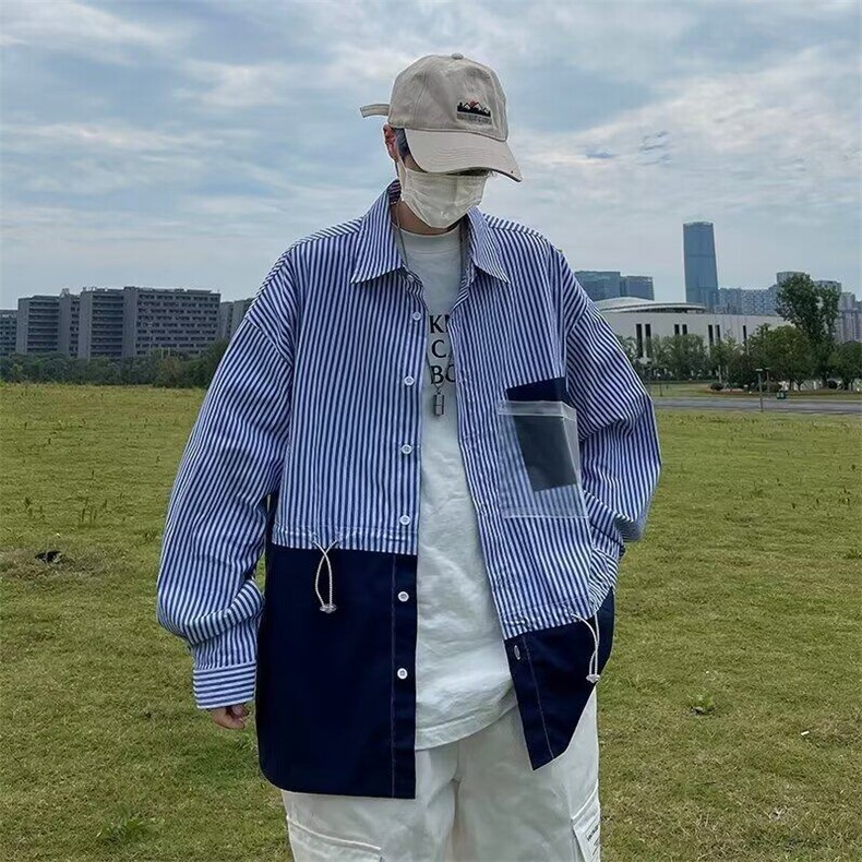 W439-P43原宿日系学院休闲衬衣长袖简约百搭新款衬衫,男装衬衫,星座911-1