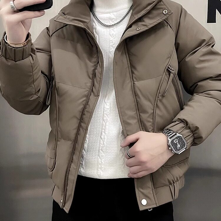 青少年常规款拉链常规立领加厚棉衣男冬季外套棉服潮慵懒标准,男装棉衣,星座218-1（原230）