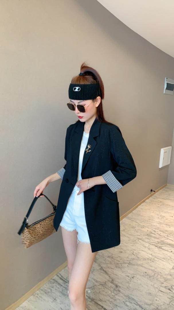 【现货】七分袖韩版气质显瘦休闲西装，女装西装，名怡