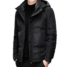 连帽休闲羽绒服男冬款中年保暖外套爸爸装上衣外套BJY08210-P205，男装羽绒服，电商B212（原钱塘6029）