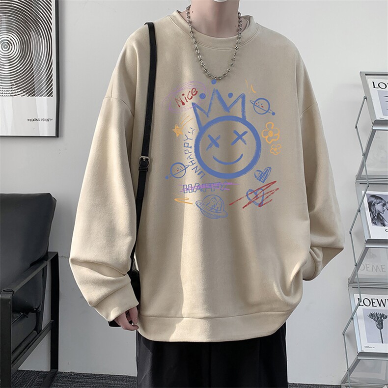 麂皮绒卫衣男大码重磅长袖t恤男JW81180-P35,男装卫衣,电商A040