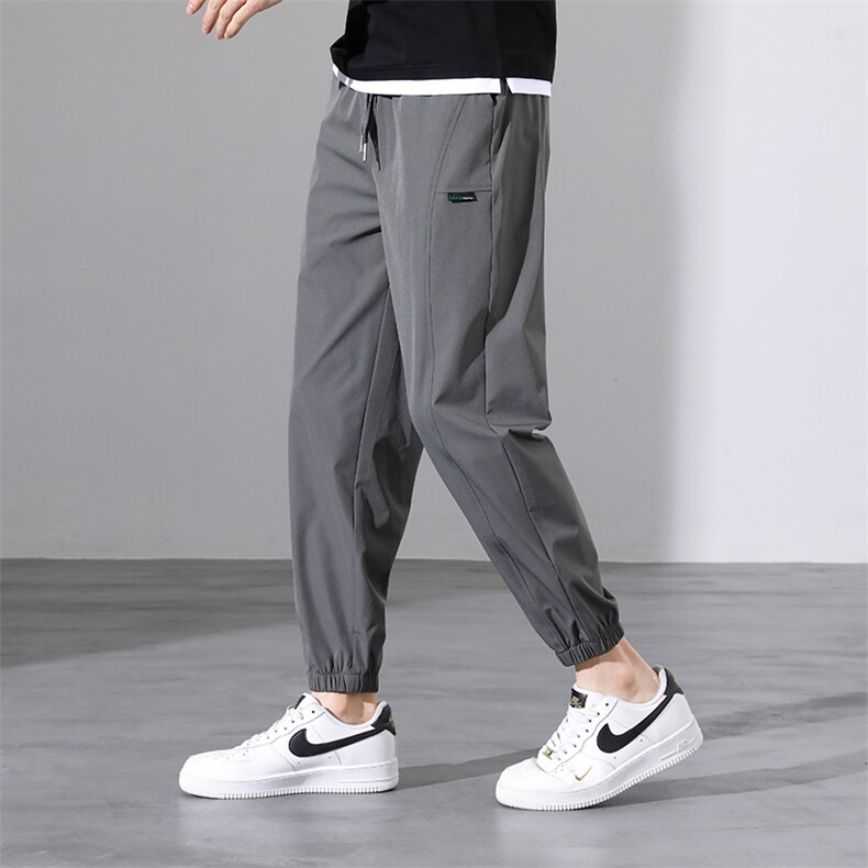 夏季冰丝休闲裤男宽松潮流百搭休闲运动裤963-P25控48，女装休闲裤，星座717